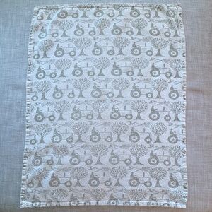 Vintage Tea Towel Farmhouse Tractor Rustic Cottagecore Kitchen Faded Cotton